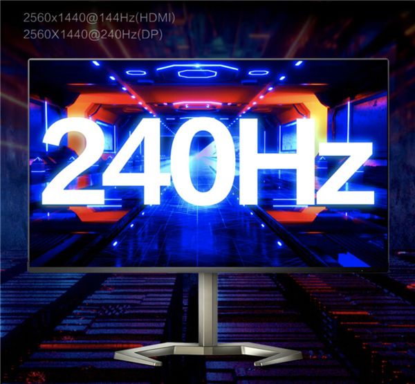 順滑無阻，240Hz高刷顯示器帶來暢爽游戲體驗！