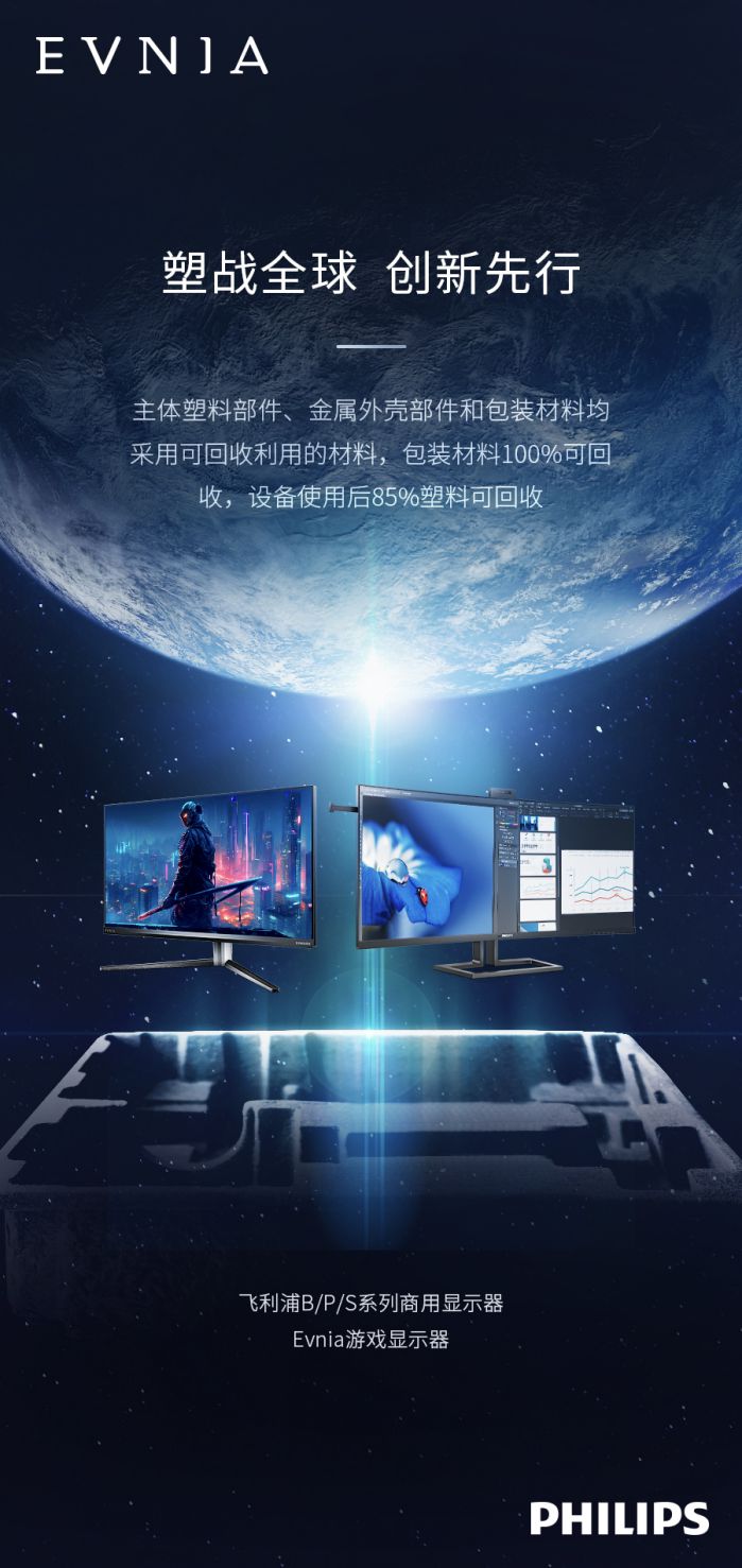 塑戰(zhàn)速?zèng)Q,共筑未來,飛利浦&Evnia顯示器為地球減重!