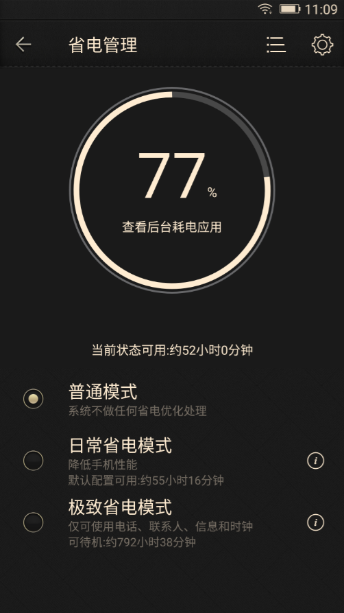77%的剩余電量在極致省電模式下依然可用近800小時