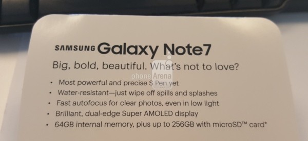 三星Note7今晚發(fā)布 真機照提前流出